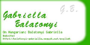 gabriella balatonyi business card